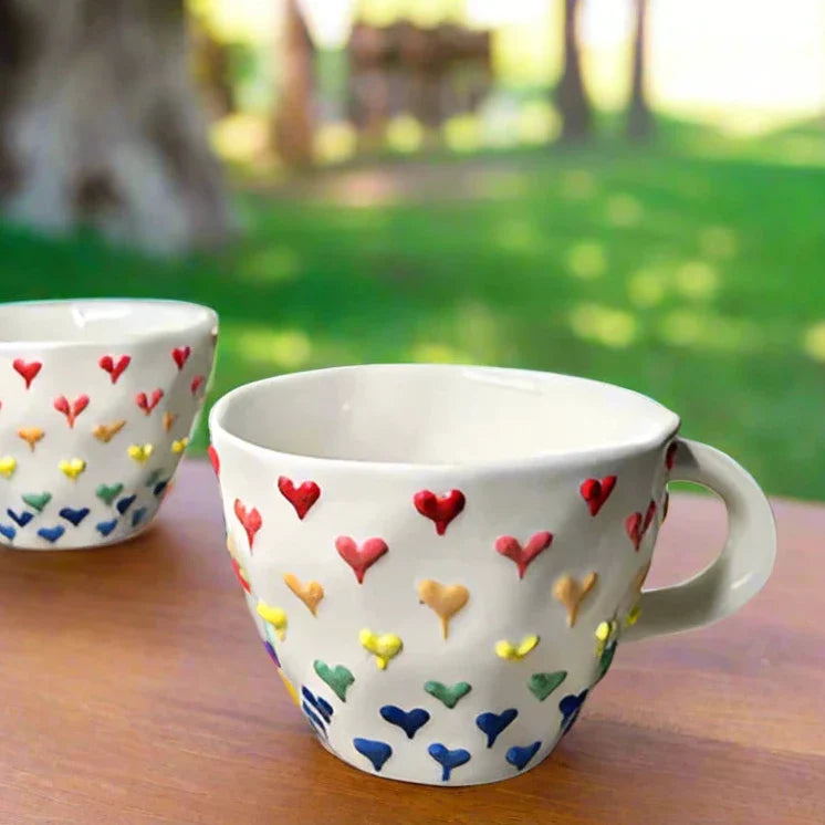 Colorful Heart Delight Mug - 240 ml