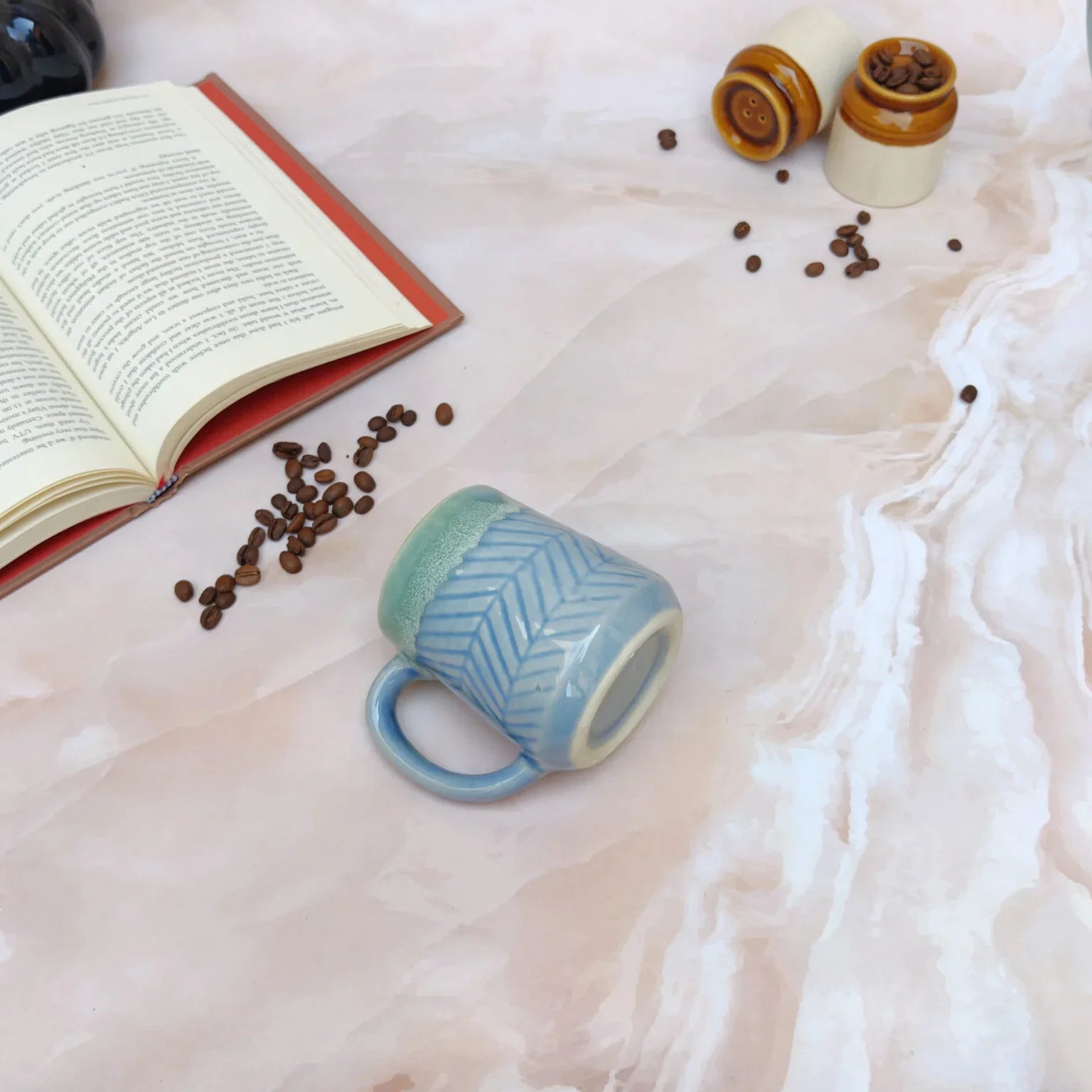 Timeless Ocean Wave Ceramic Mug - 300 ml