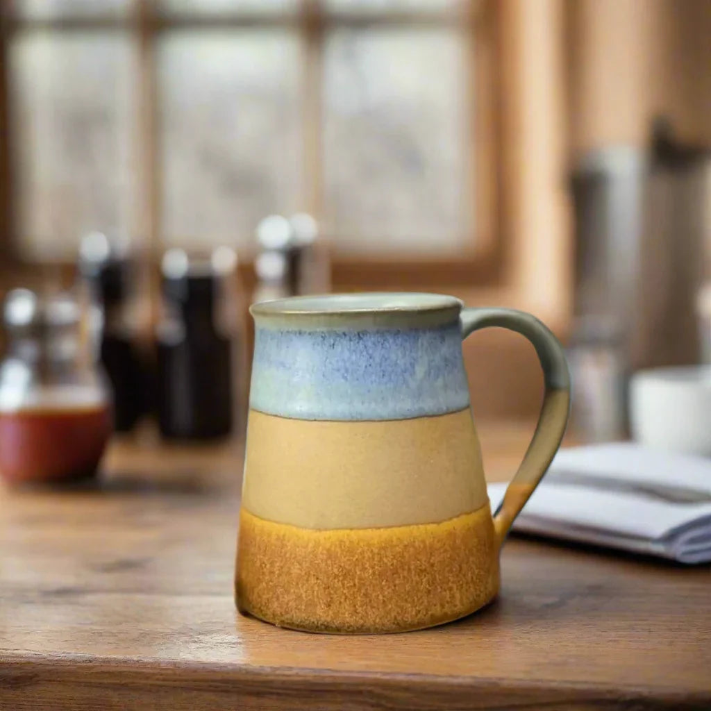 Serene Earthy Blue Mug Collection - 330 ml