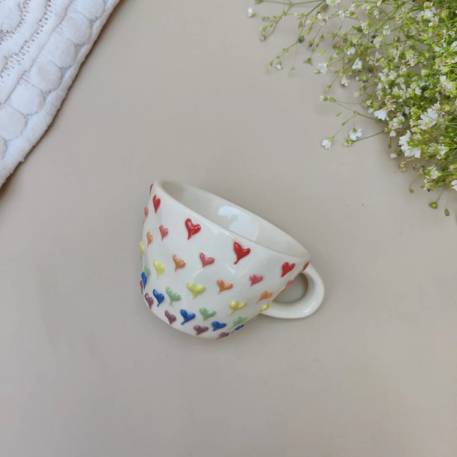 Colorful Heart Delight Mug - 240 ml